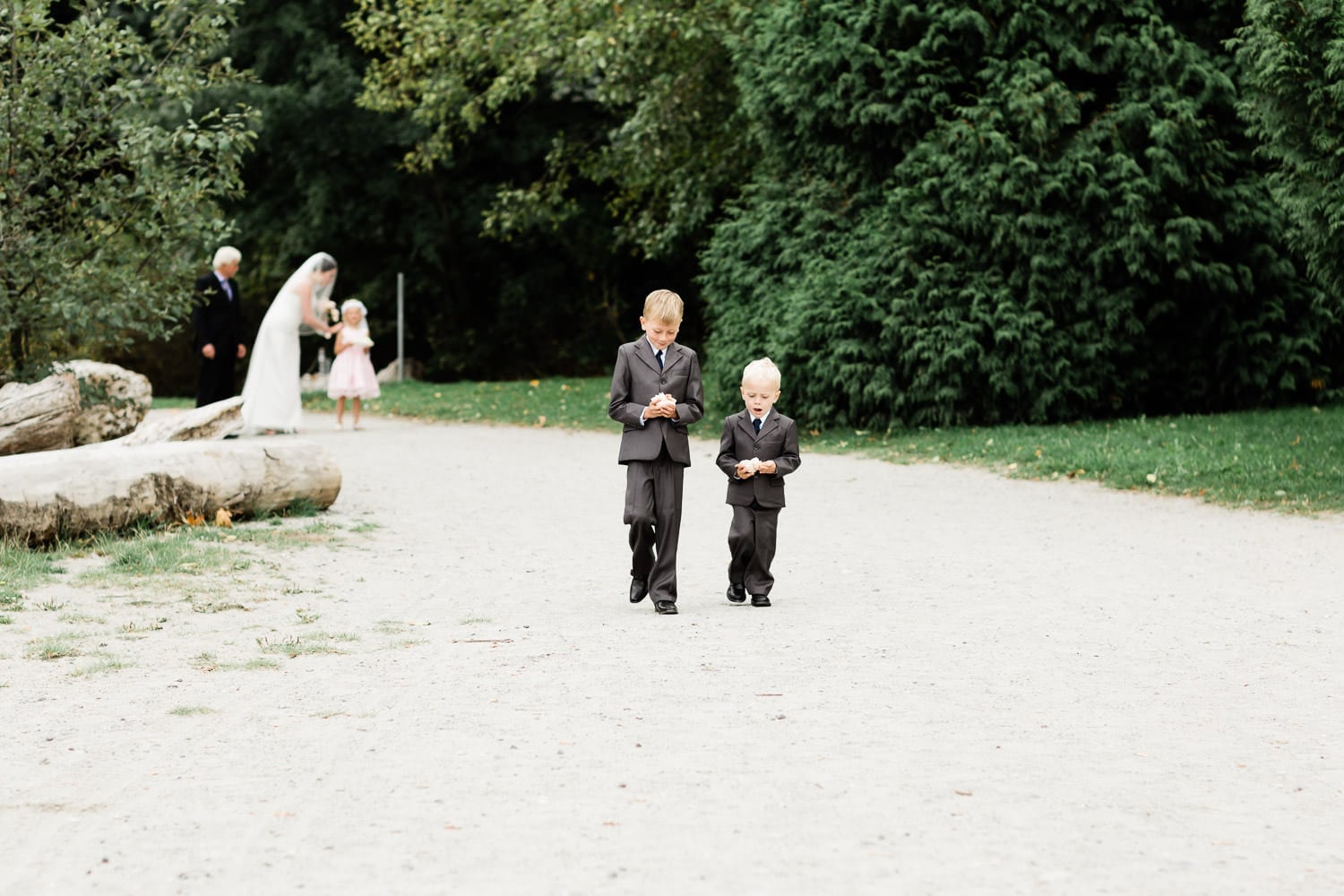 Ring bearer boys, Wedding ceremony on Spanish banks | Vancouver wedding photographer