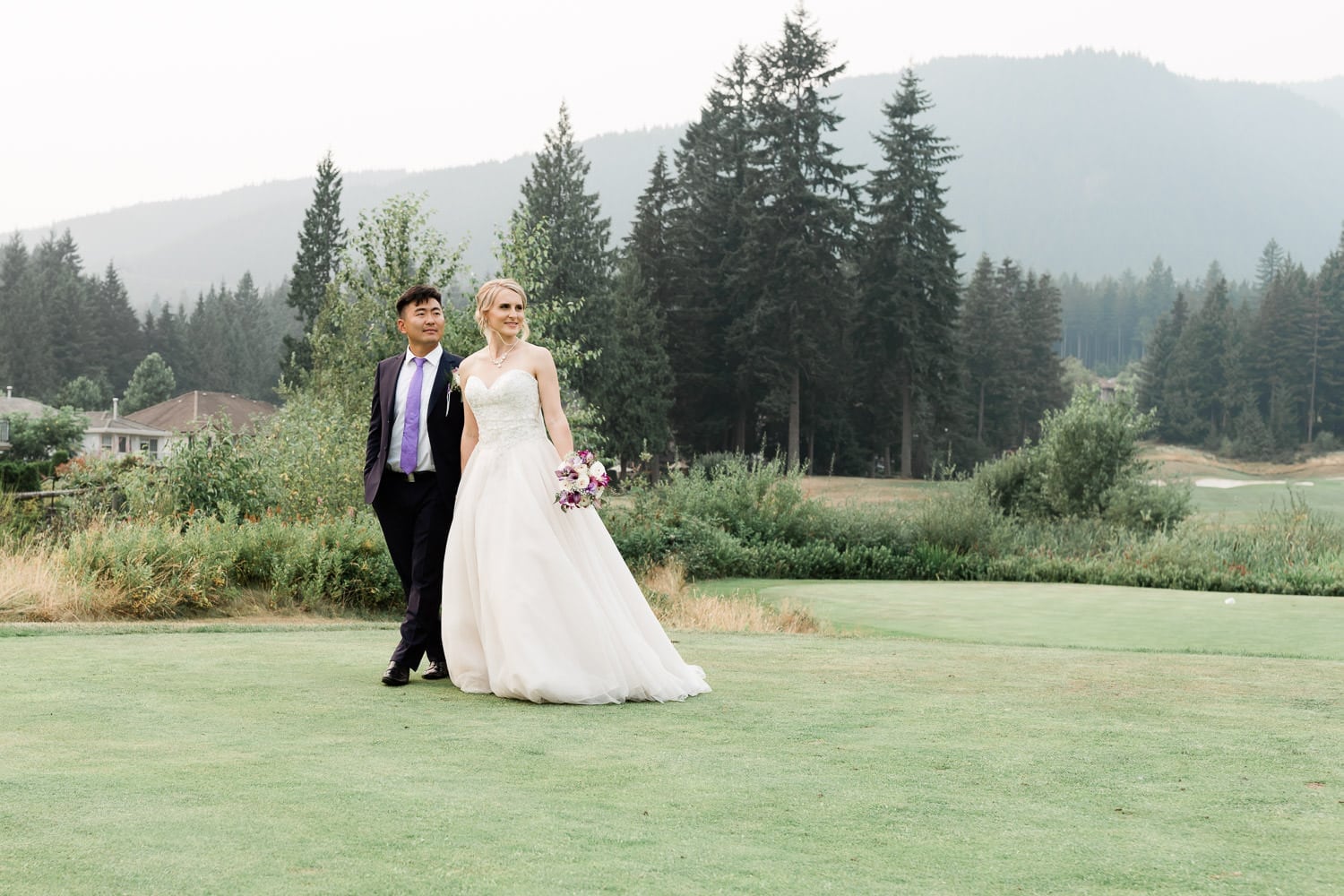 Bride and groom portrait | Vancouver wedding photographer | Westwood Plateau Golf Club Wedding