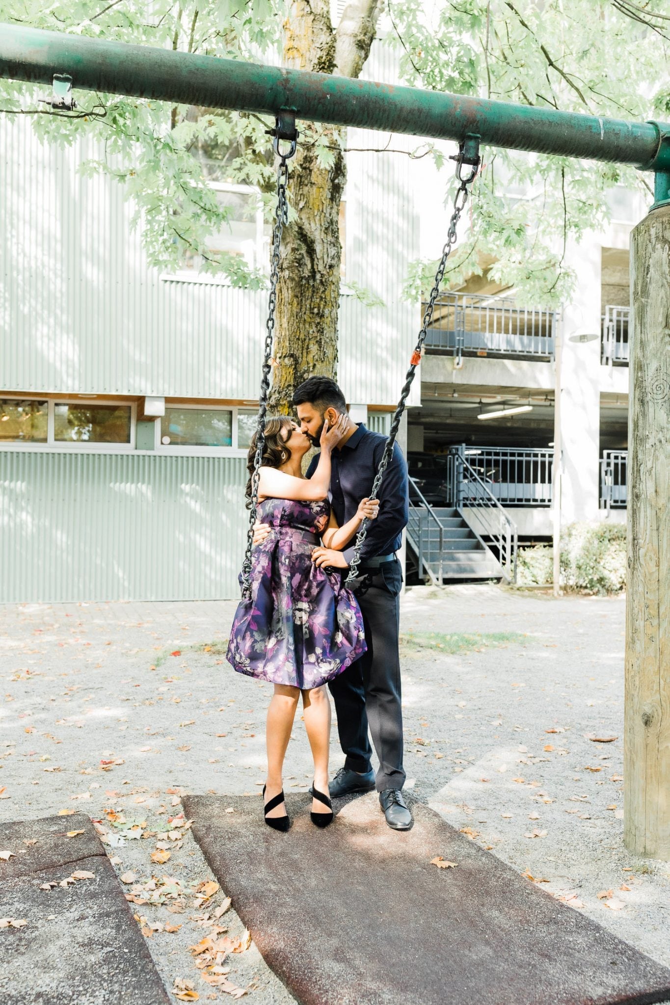 Indian couple engagement photo on Granville Island | Vancouver Indian wedding photographer