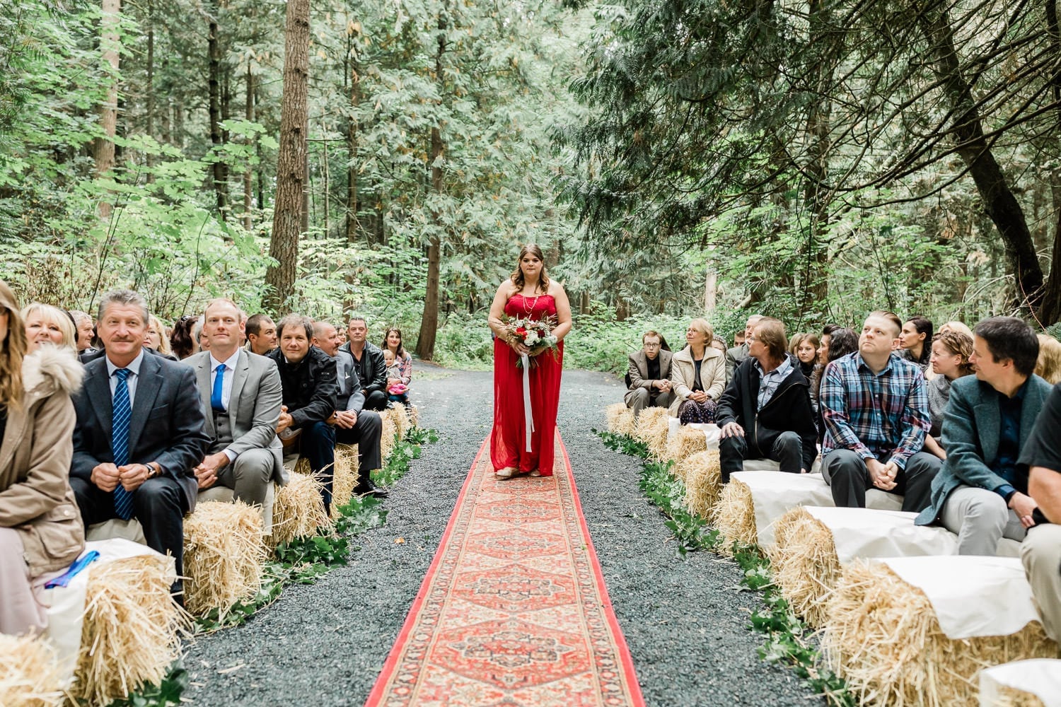 Rustic wedding ceremony photo in Langley | Vancouver wedding photographer