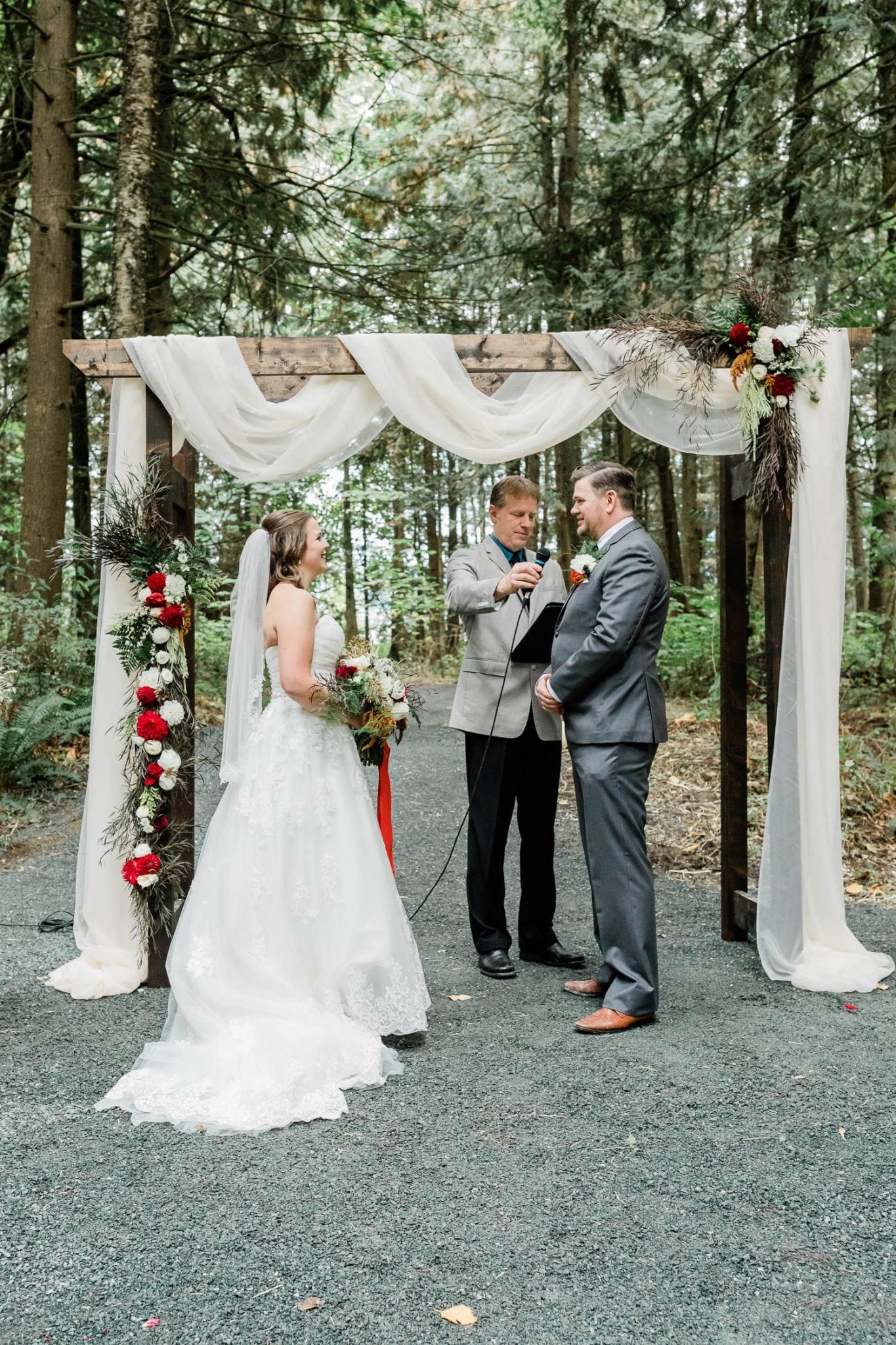 Rustic wedding ceremony photo in Langley | Vancouver wedding photographer