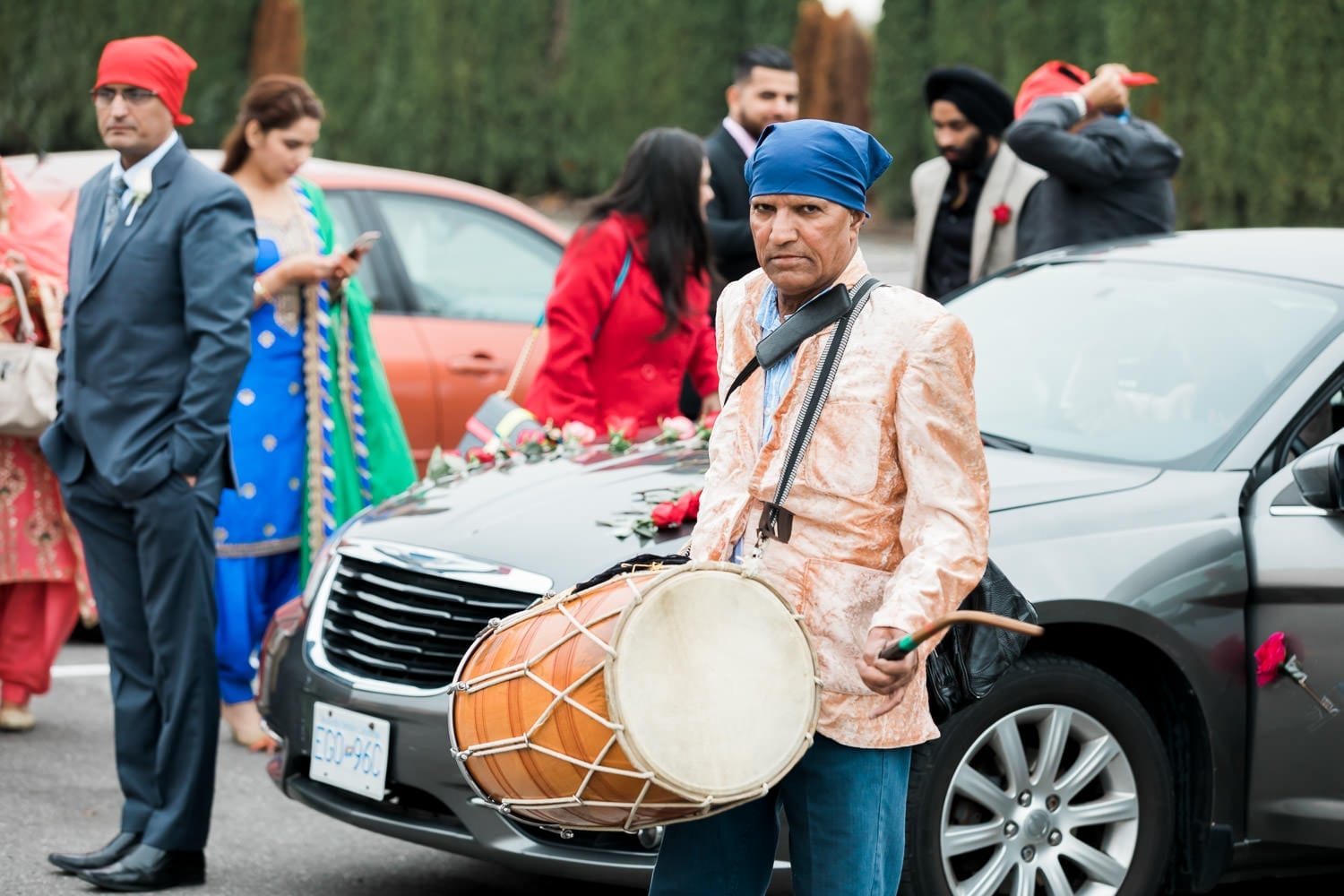 Indian wedding drummer performance | Indian wedding photography Vancouver