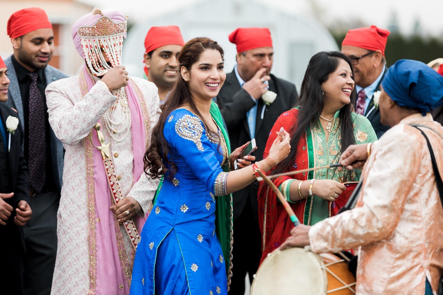 Indian wedding drummer performance | Indian wedding photography Vancouver