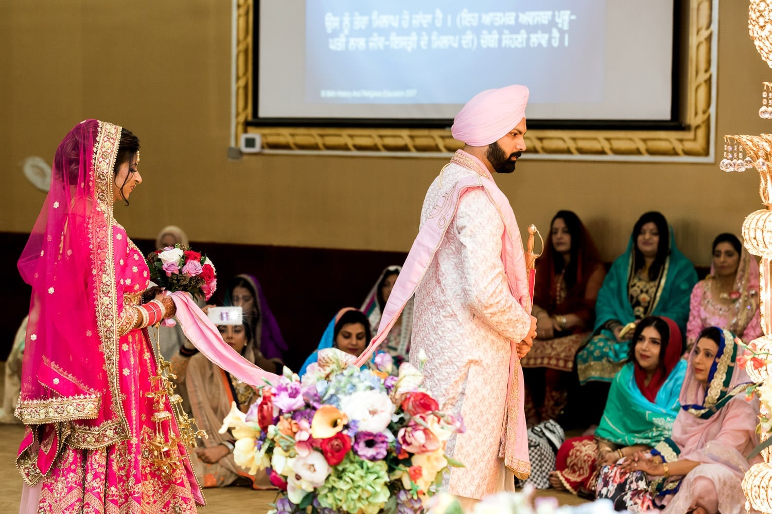 Indian wedding ceremony at the temple | Indian wedding photography Vancouver