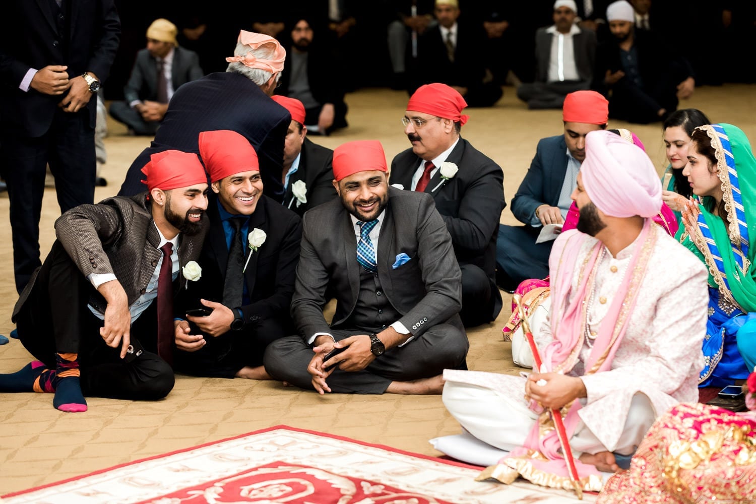 Indian groomsmen at the temple | Indian wedding photography Vancouver