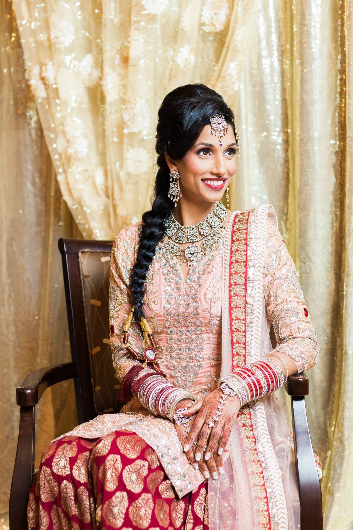 Indian bride getting ready for wedding | Vancouver Indian wedding photographer