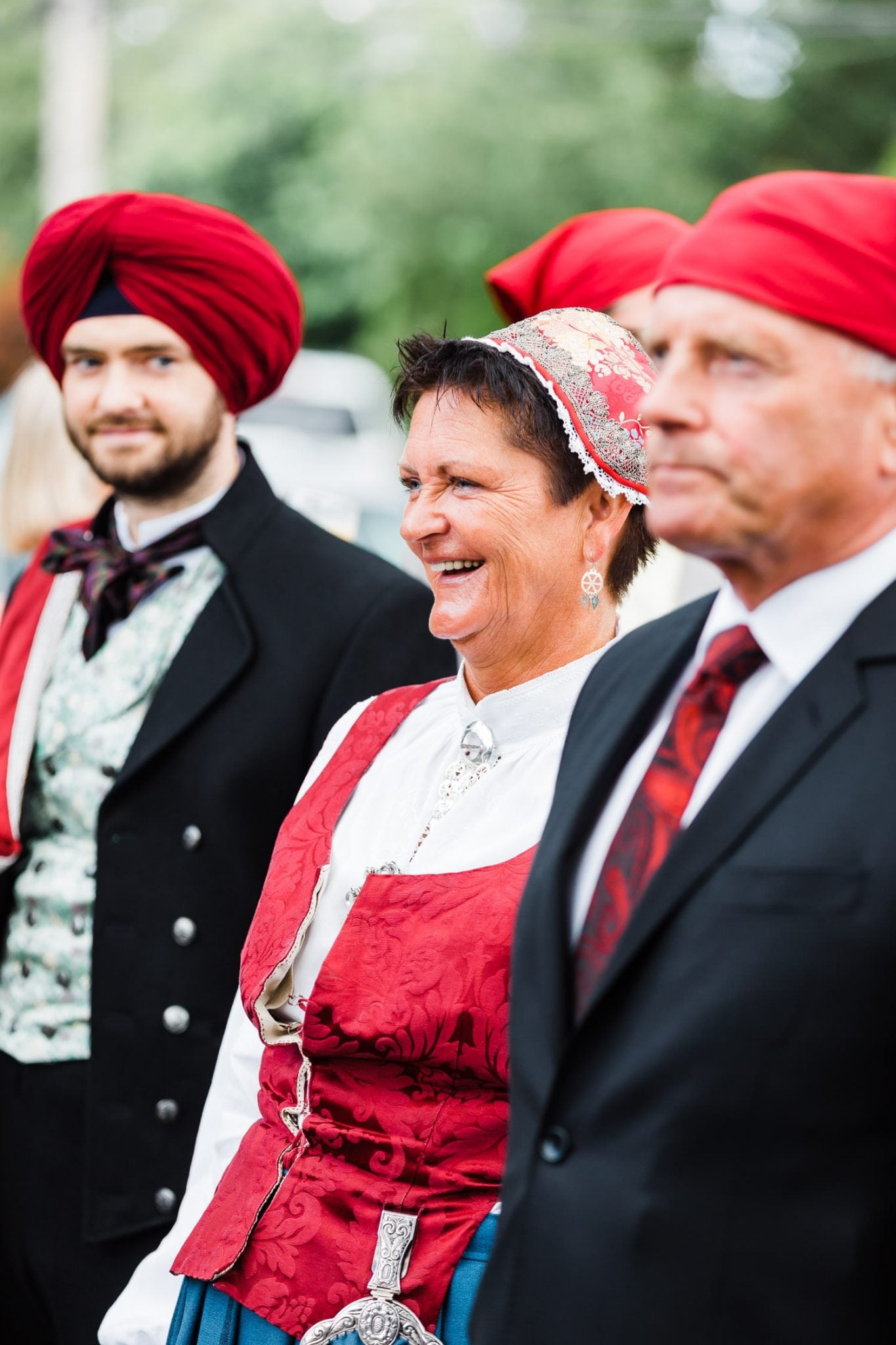 Smiling mother Indian and Norwegian wedding | Vancouver Indian wedding photographer