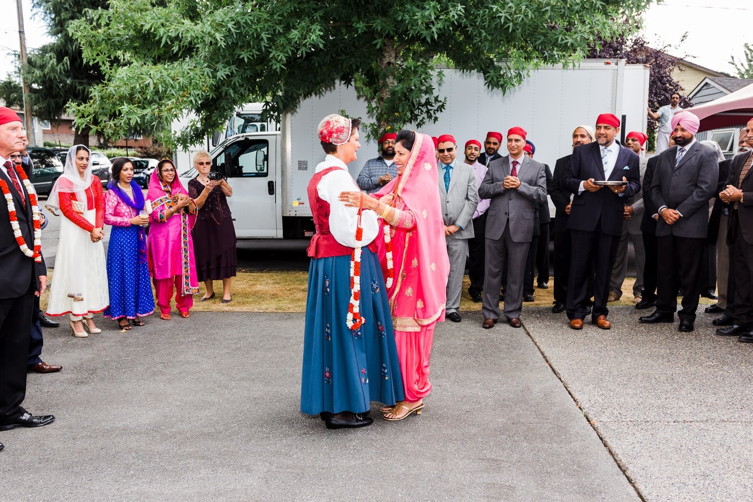 Milni ceremony, Indian and Norwegian wedding | Vancouver Indian wedding photographer