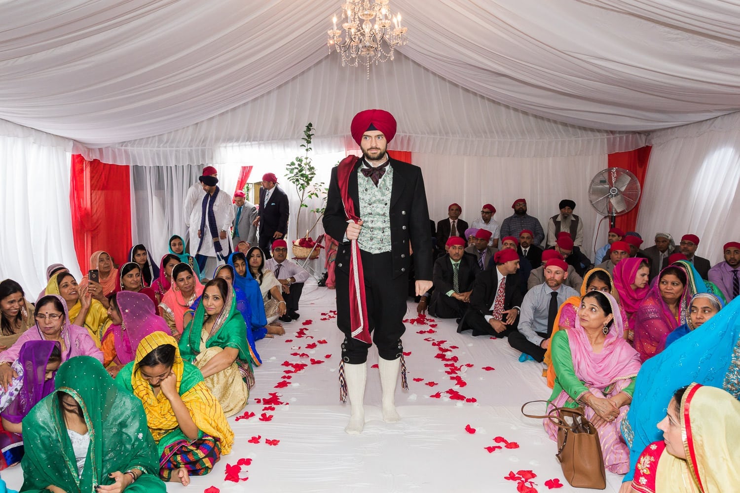 Grooms entrance, Indian and Norwegian wedding | Vancouver Indian wedding photographer